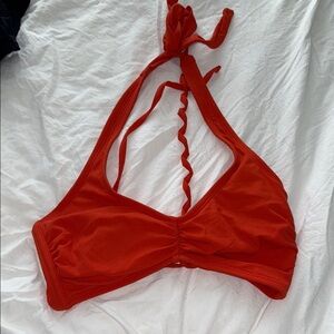 Red Halter Bikini Top
